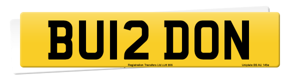 Registration number BU12 DON